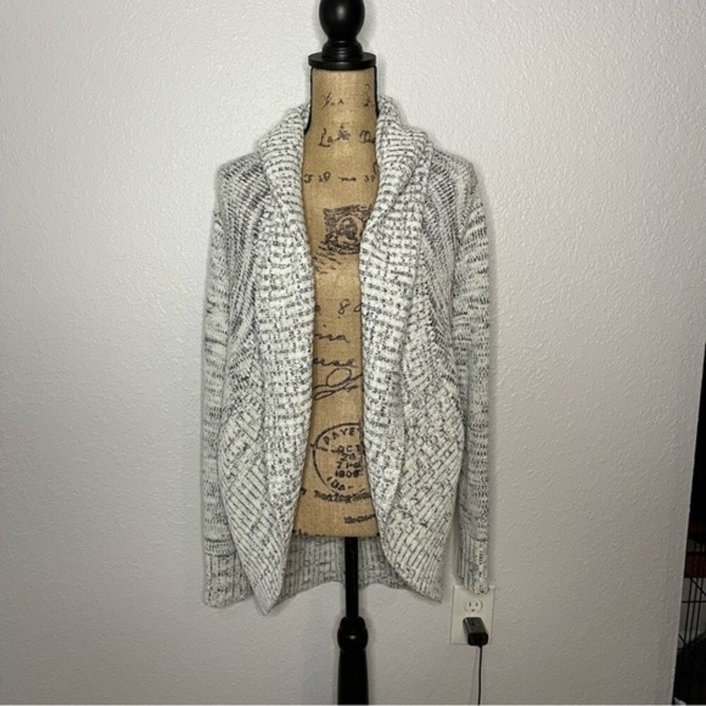 Pure Energy Womens Grey Heather Open Front Long Sleeve  Cardigan sz 1X